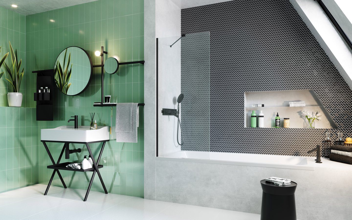 Шторка для ванны Radaway Modo PNJ Black