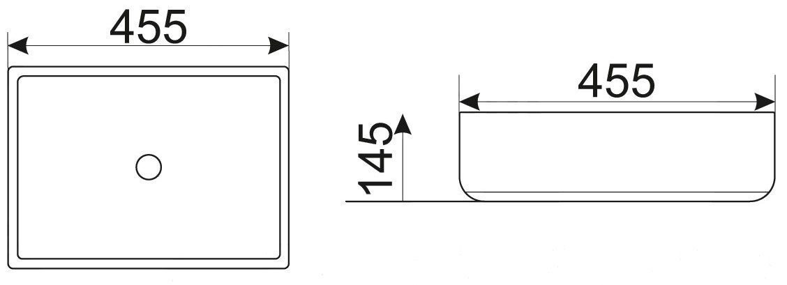 Раковина для ванной Ceramalux 45.5x45.5, 9439