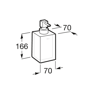 Дозатор для мыла черный Roca Ice, A816861012