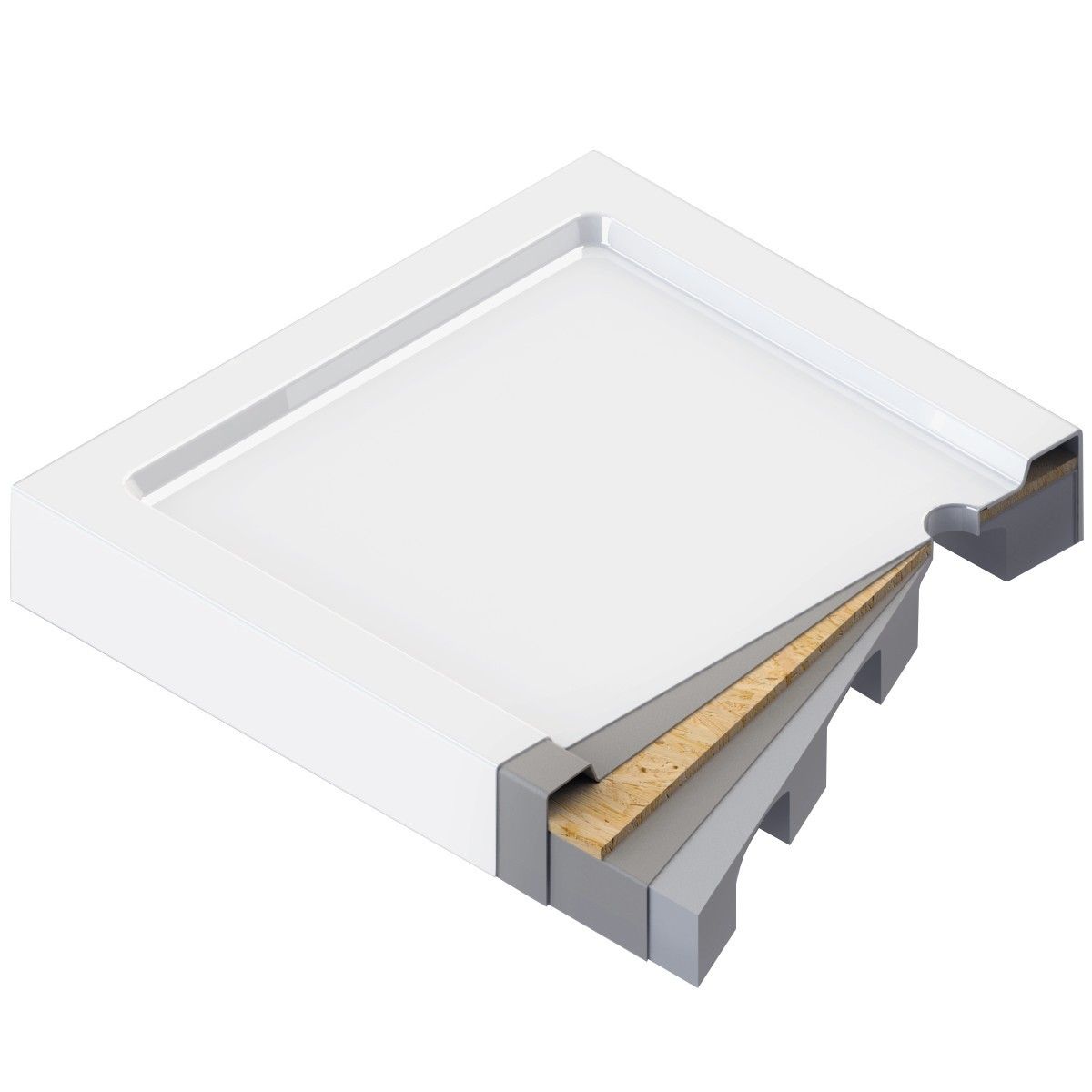 Поддон акриловый полукруглый Deante Jasmin Plus