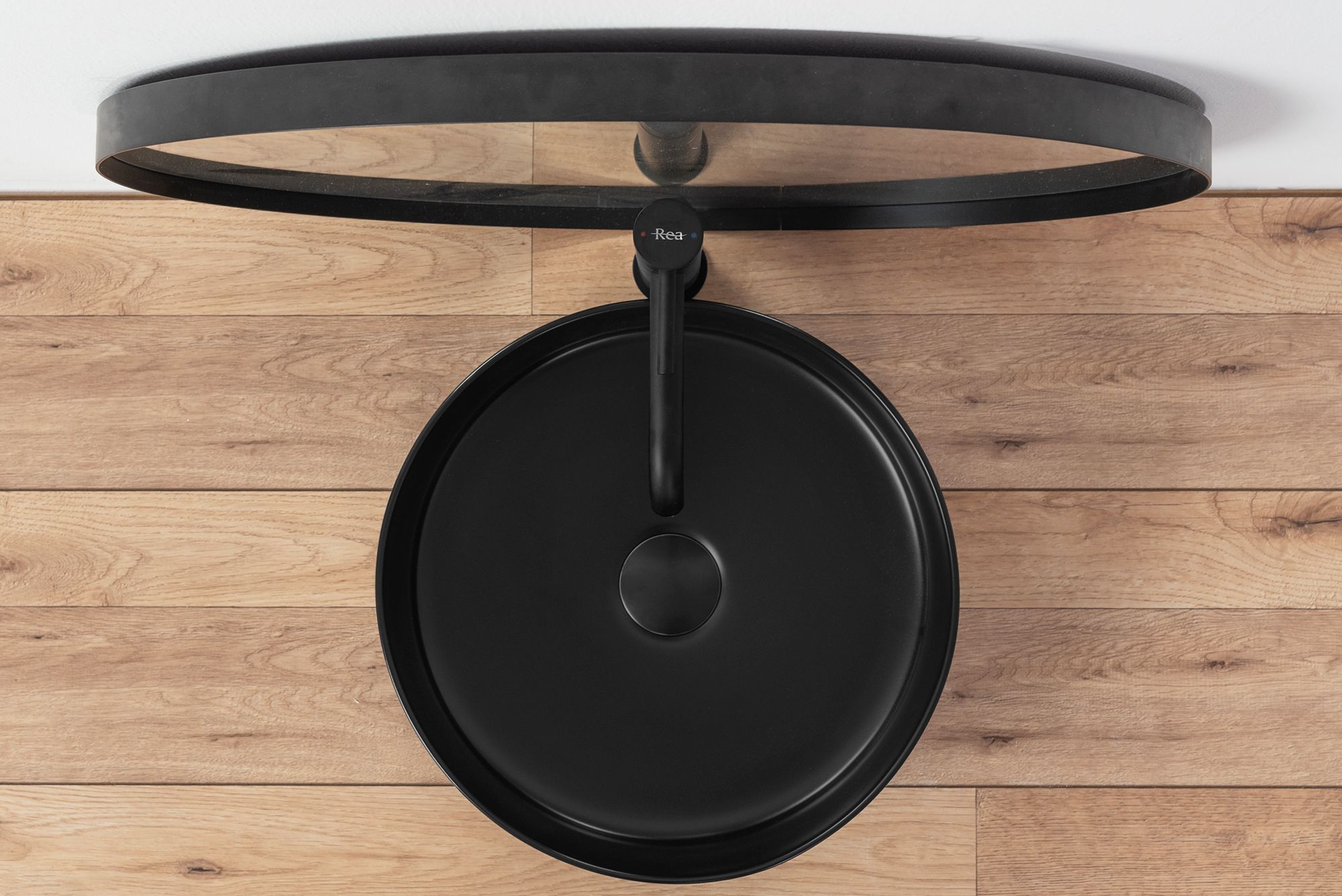 Умывальник Rea Sami Black Matt 36x36, REA-U1899