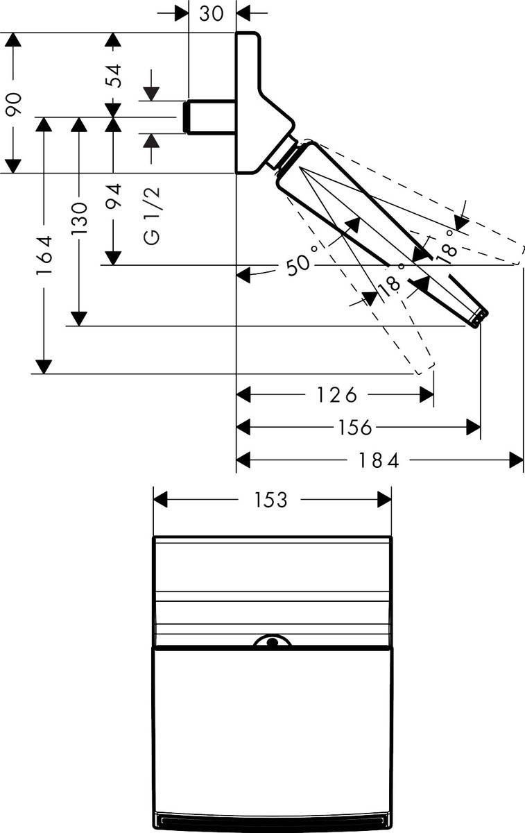 Верхний ливневый душ Hansgrohe Raindance, 26442000