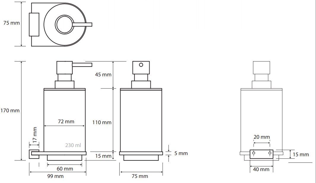 Дозатор жидкого мыла Bemeta Galla, 108109010