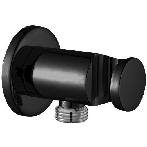 Держатель для душа с подключением шланга Paffoni Light черный матовый, ZSUP031NO