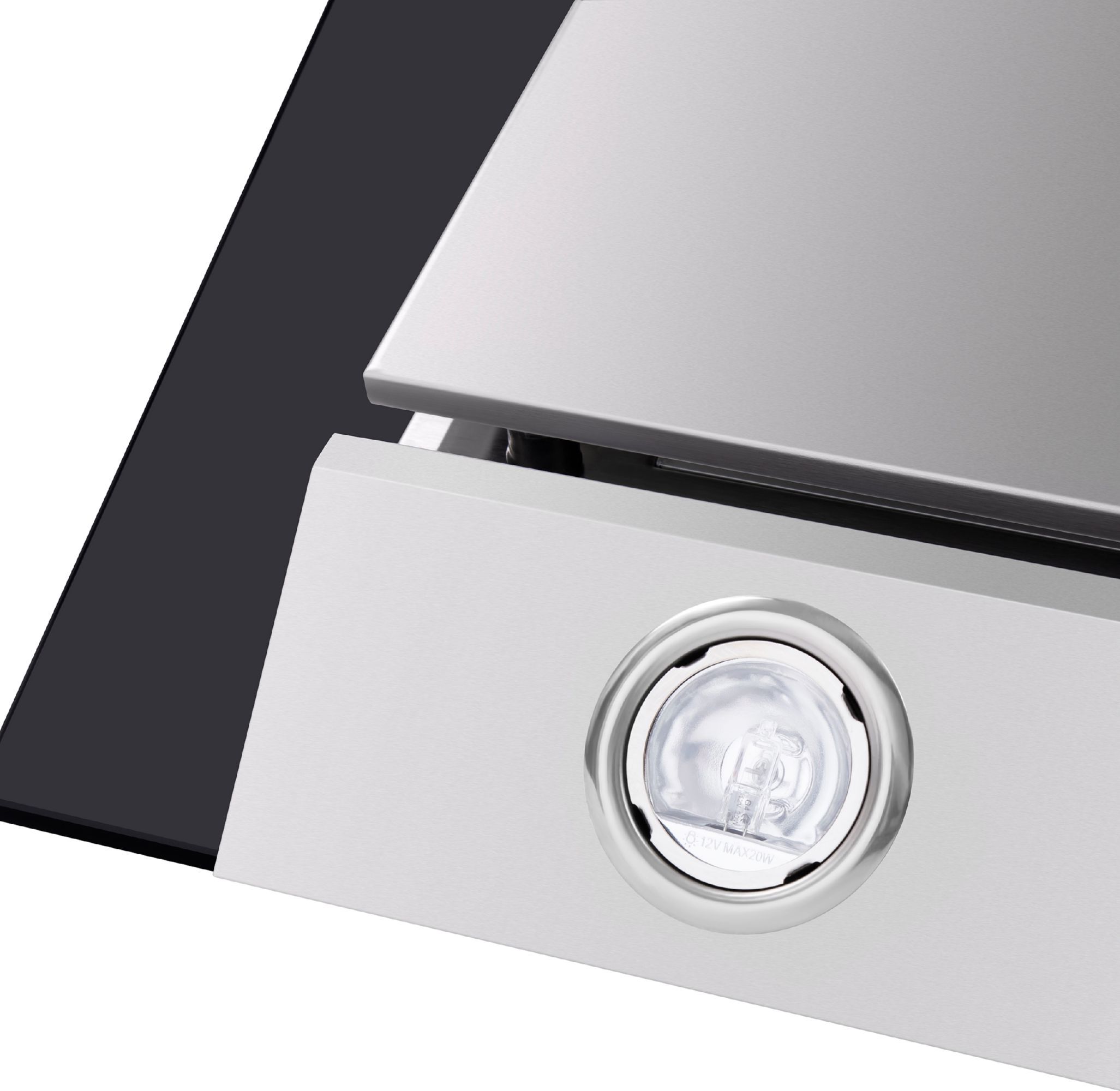 Кухонная вытяжка Maunfeld Gloria 60 нержавеющая сталь/черное стекло, GLORIA 60 INOX GLASS B