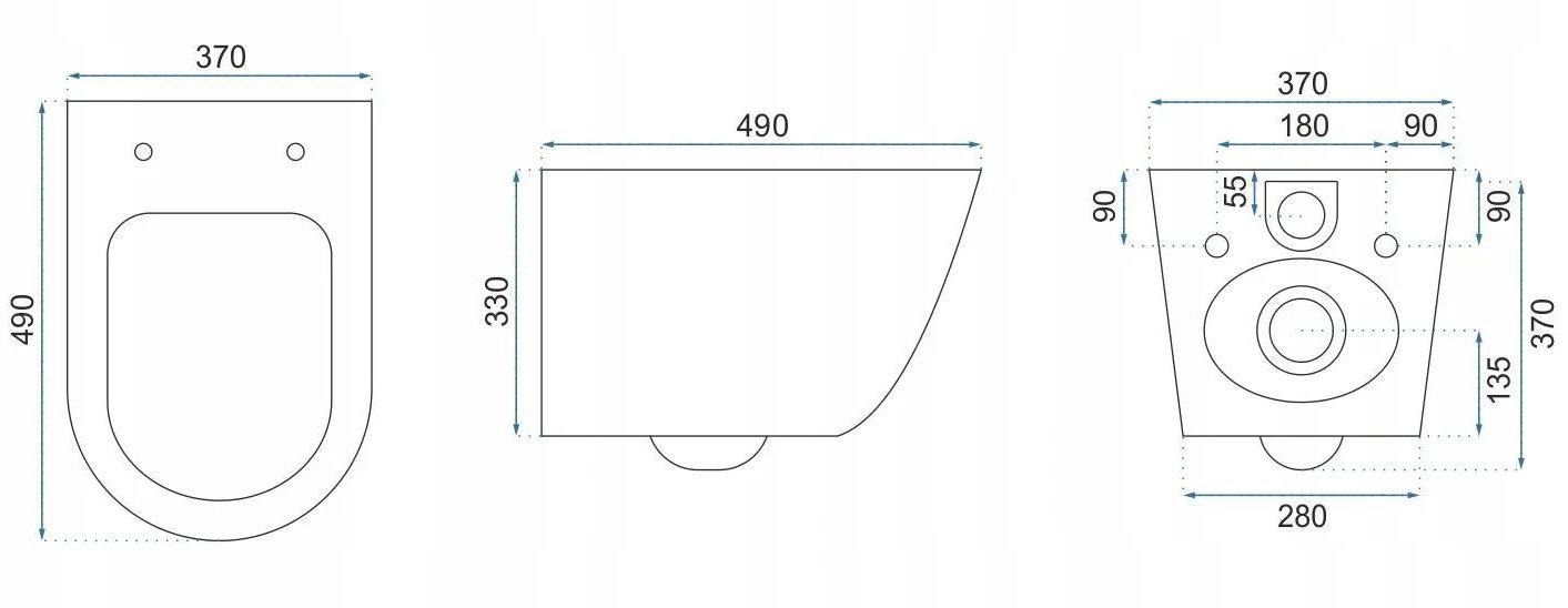 Унитаз подвесной Rea Carlo Mini Rimless Duroplast Flat Brush Gold, REA-C6942