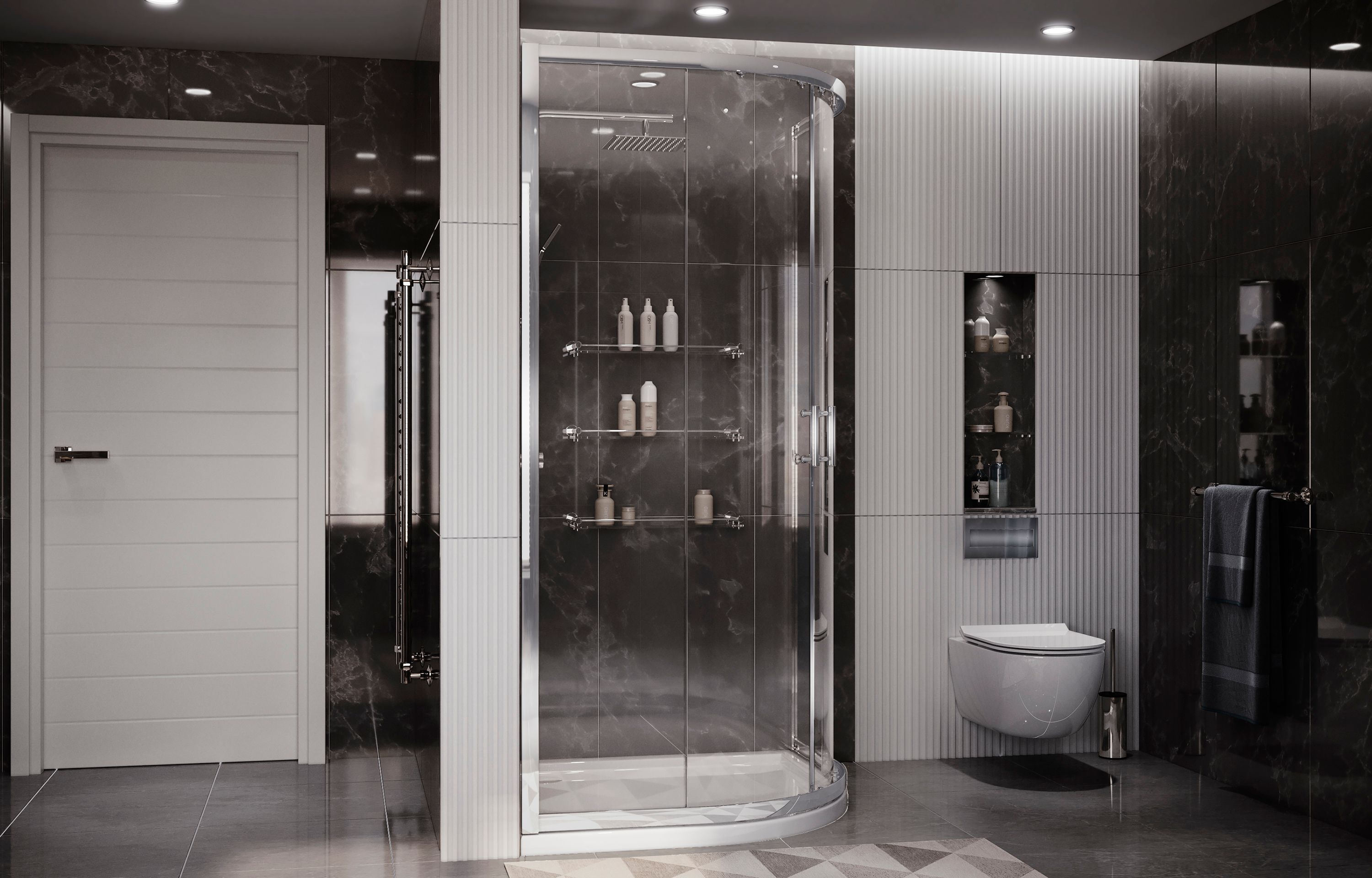 Полукруглое душевое ограждение Ambassador Kingston