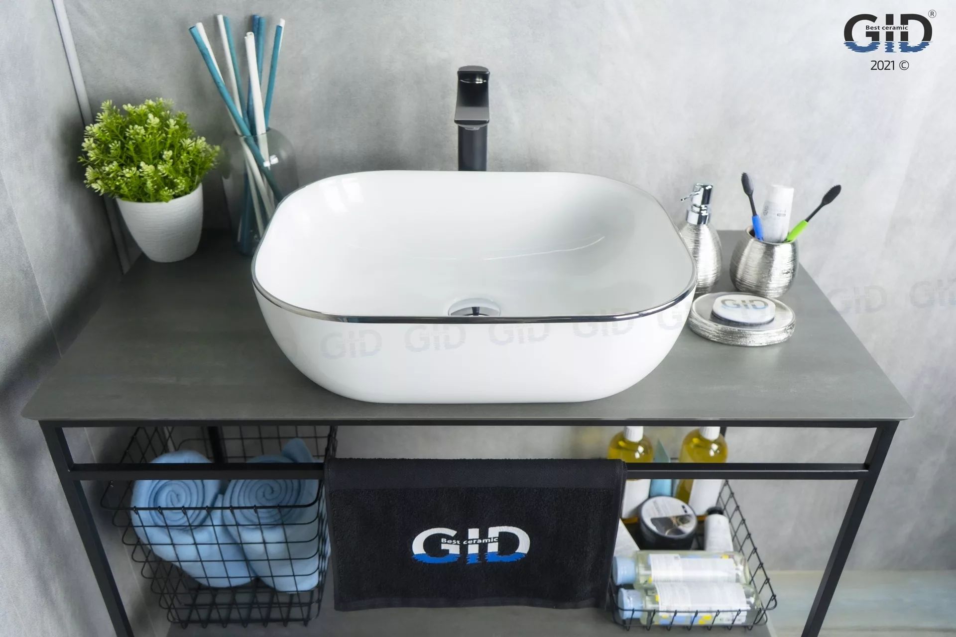 Умывальник Gid D1302H011 50x40, 53305