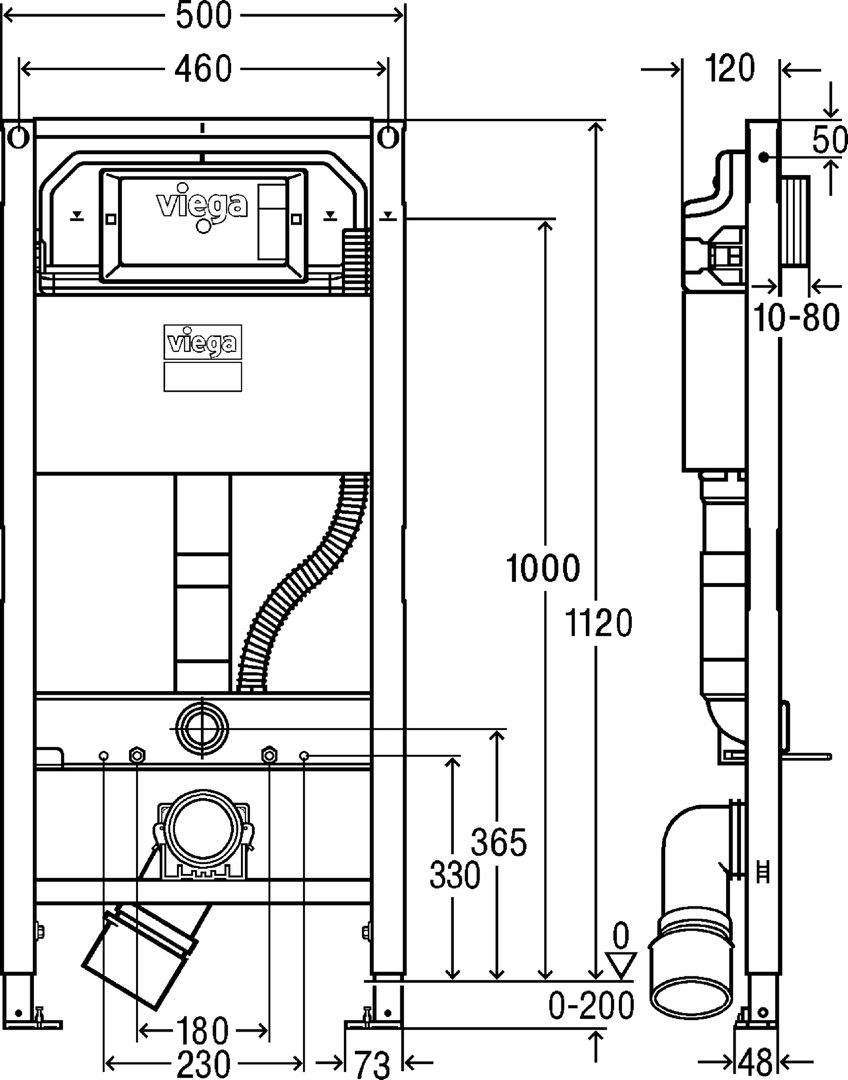 Инсталляция для унитаза Viega Prevista Dry, Vising for Style 23 хром, 8522.10, 792862