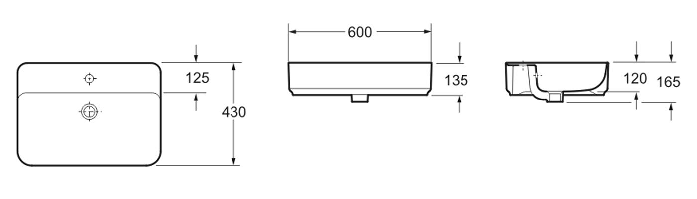 Накладная раковина Lavinia Boho Bathroom Sink Slim, 33311008
