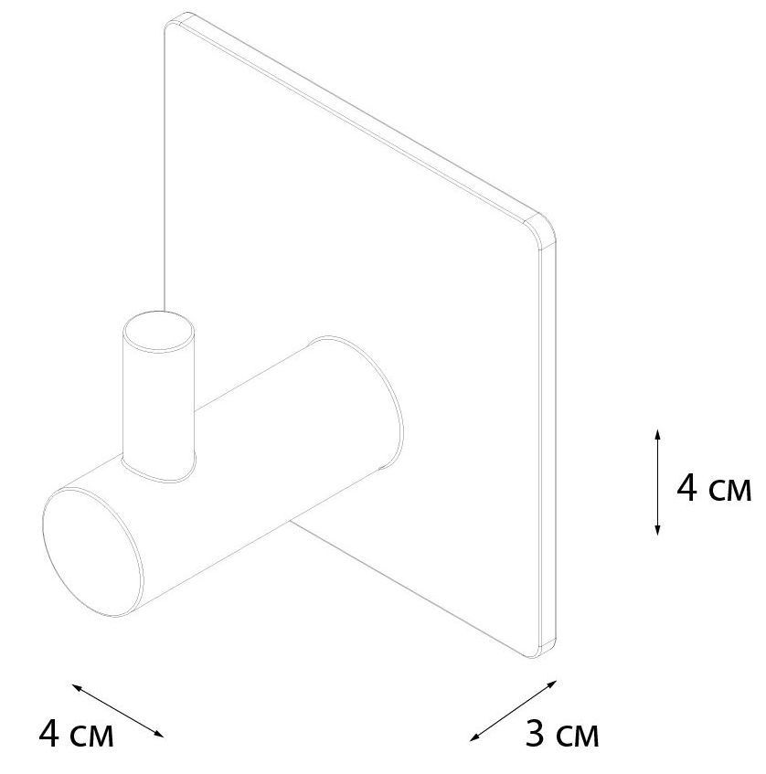 Крючок одинарный - 2 штуки Fixsen, FX-560A