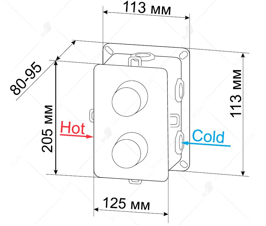 Встраиваемый смеситель RGW SP-42-03
