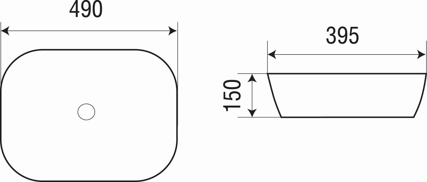 Раковина накладная WeltWasser ELBACH 2143 49x39.5