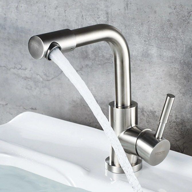 Смеситель для умывальника из нержавеющей стали Ledeme L1098-4