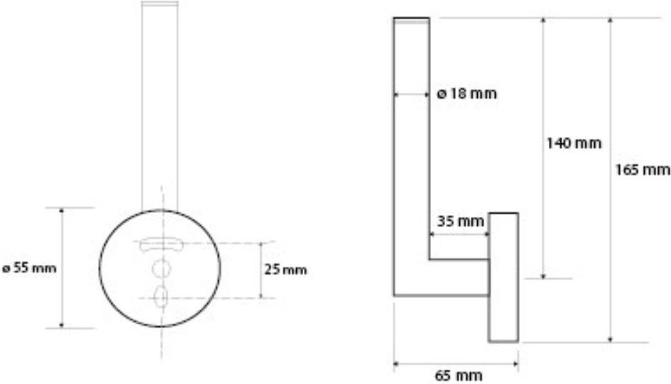 Держатель туалетной бумаги вертикальный Bemeta Dark, 104112030