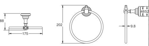 Полотенцедержатель кольцо Rose, RG1106