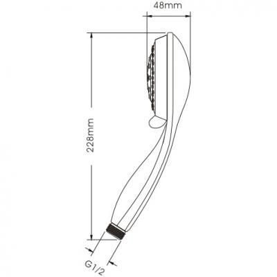 Душевая лейка 5 режимов Ledeme M14
