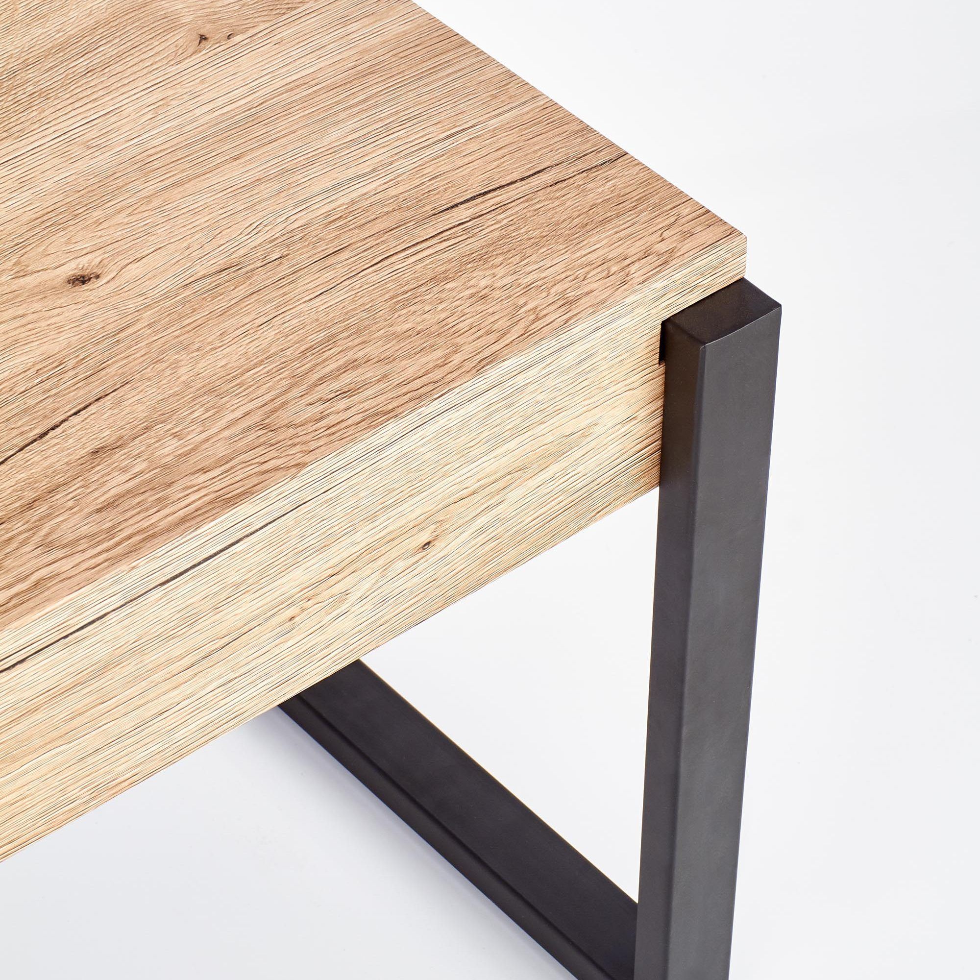 Стол журнальный Halmar Capri дуб сан ремо/черный, V-CH-CAPRI-LAW-DAB_SAN_REMO