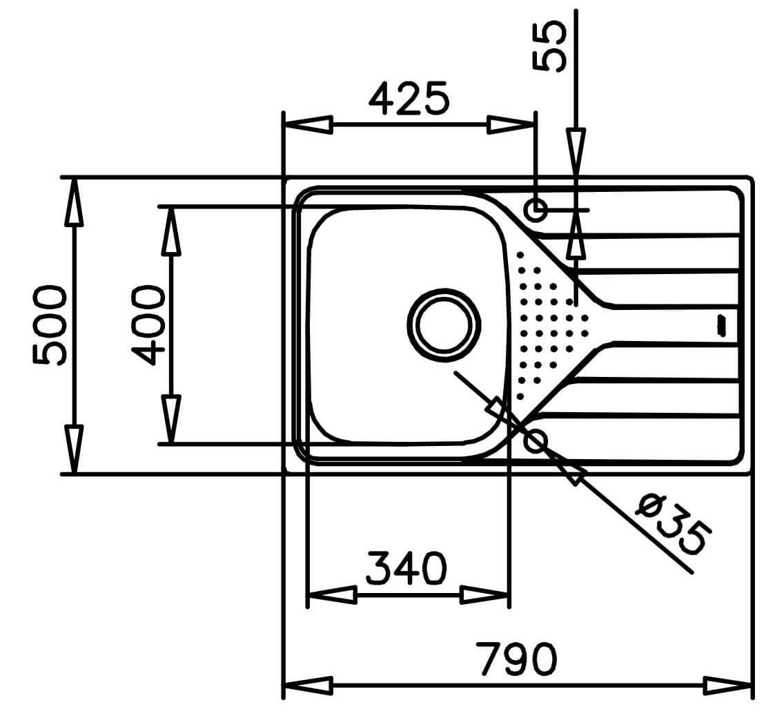 Кухонная мойка Teka UNIVERSE 45 T-XP 1B 1D POLISHED, 115110011