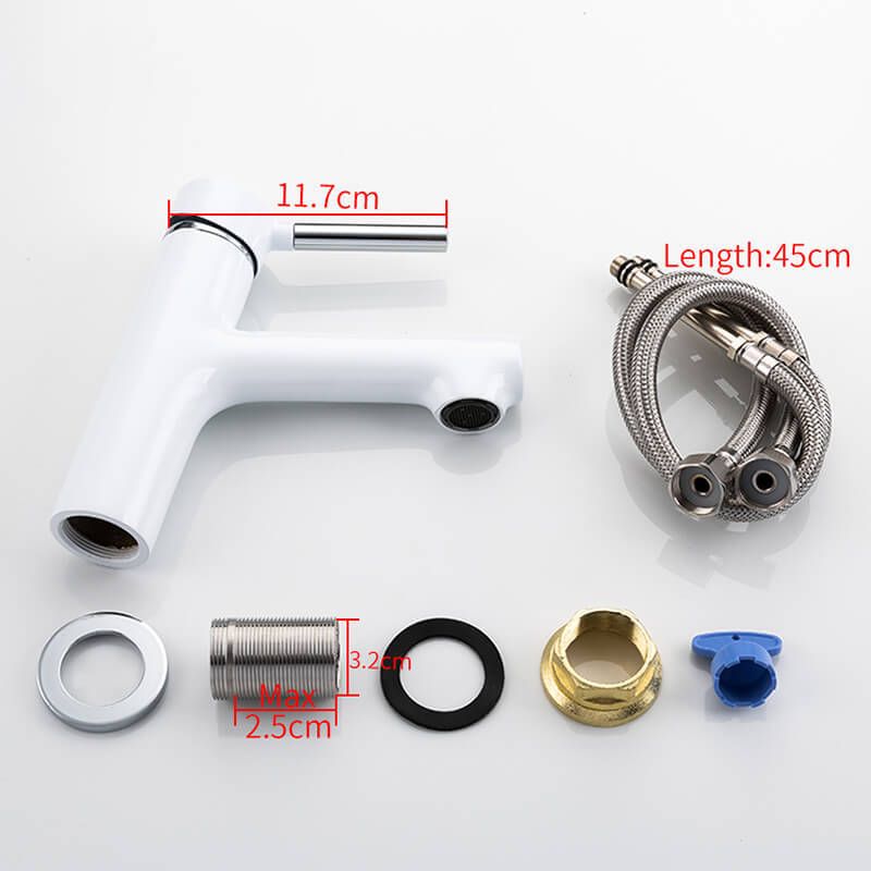 Смеситель для раковины белый/хром Frap F1044-8