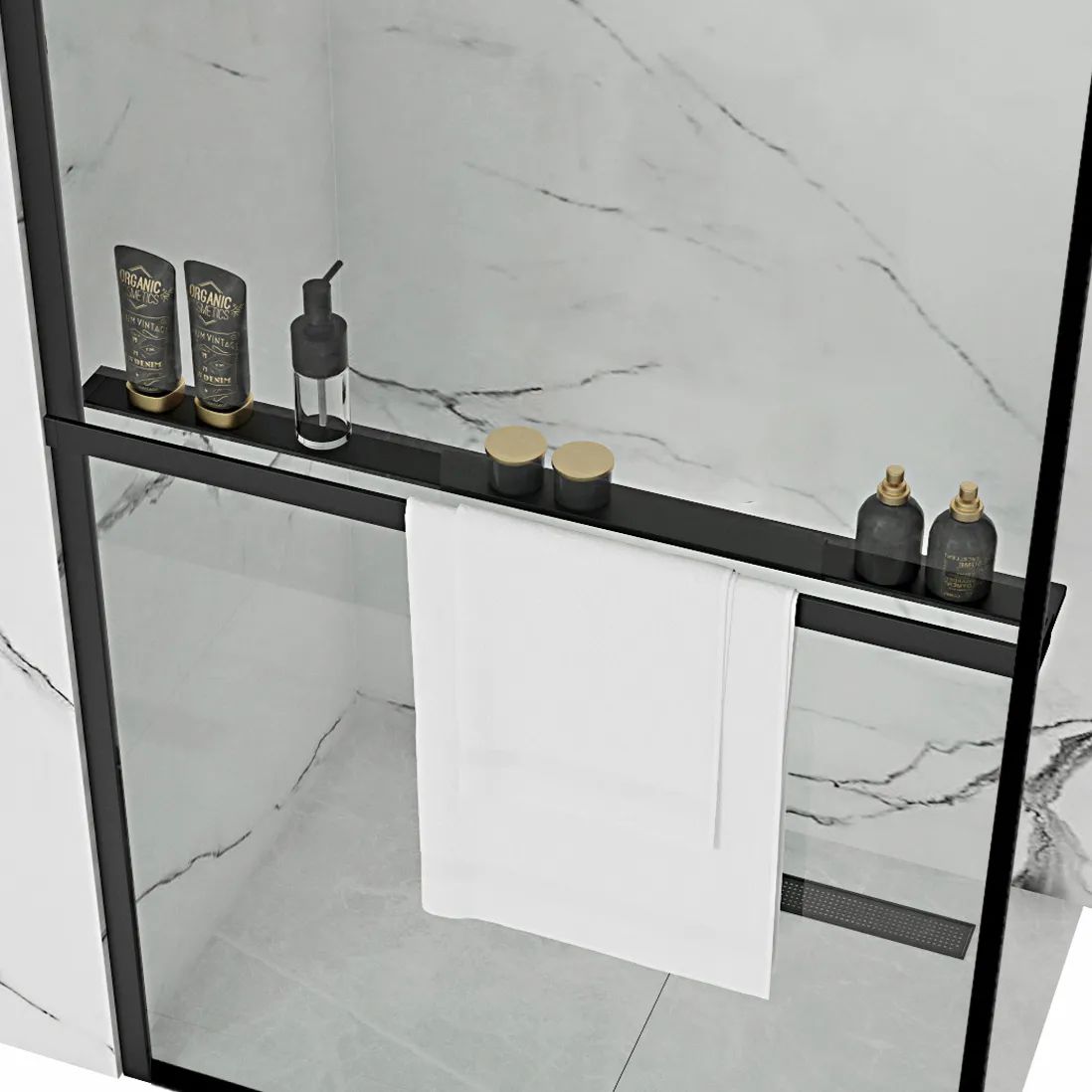 Полка Rea Evo Black, HOM-00652