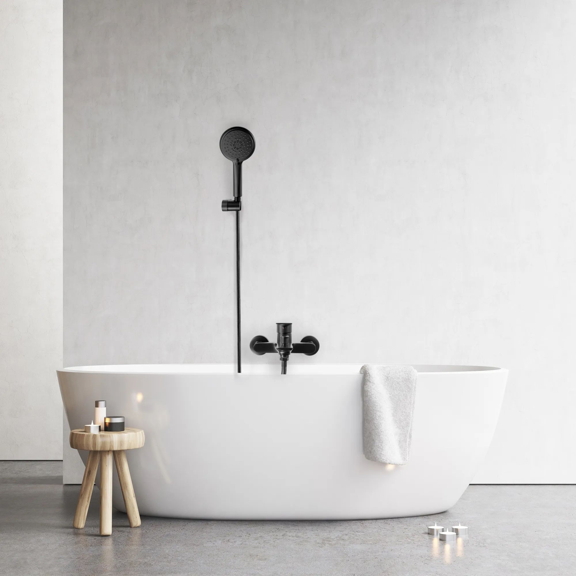 Смеситель для ванны Rea Mayson Black, REA-B9634
