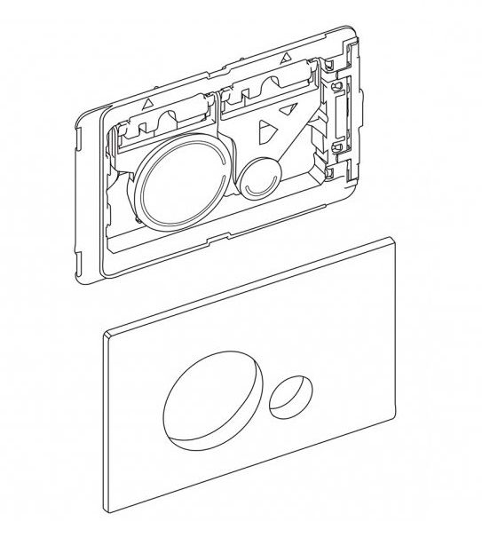 Кнопка смыва BelBagno Sfera, цвет белый, BB014-SR-BIANCO