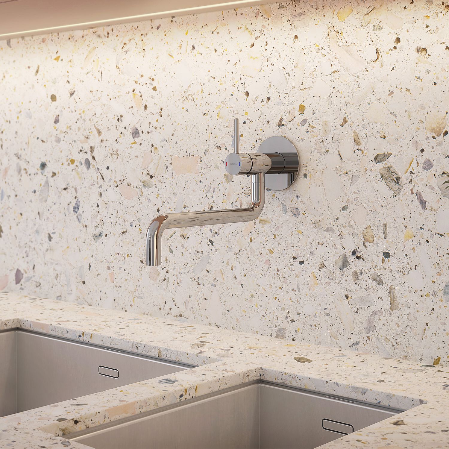 Кухонный смеситель встроенный Omnires Y, Y1256CR