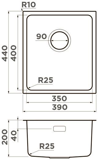 Мойка Omoikiri Tadzava 39-U-GM, 4993079