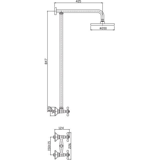 Душевая сойка без излива Haiba HB2413