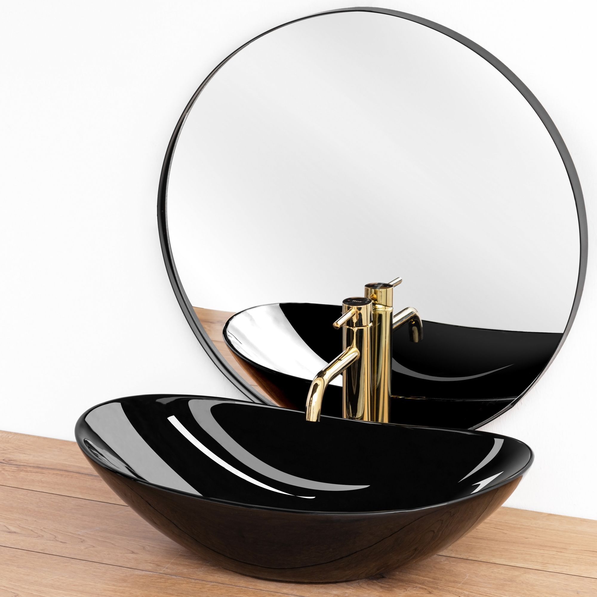 Умывальник Rea Royal Black 62.5x35.5, REA-U0445