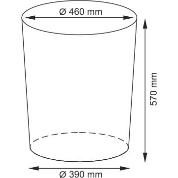 Плетеная корзина для белья с крышкой WasserKRAFT Leine, WB-350-L