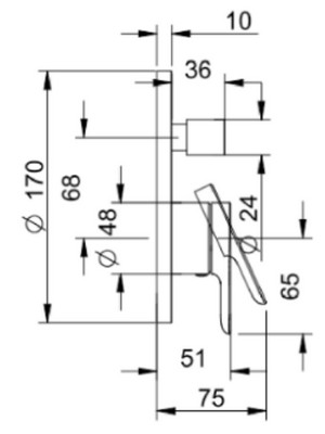 Однорычажный смеситель скрытого монтажа Villeroy & Boch O.novo, TVS10435300061