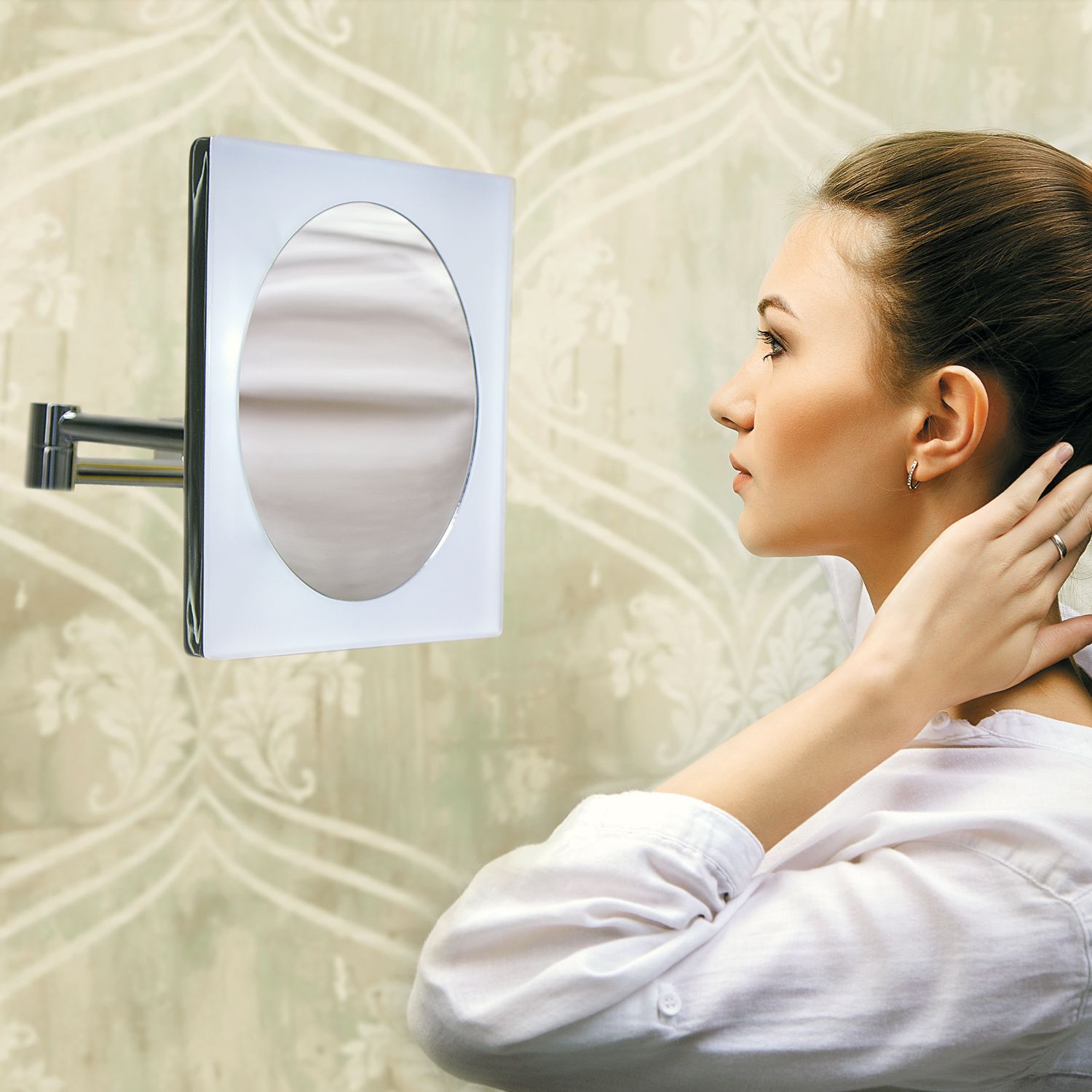 Зеркало c LED-подсветкой, 3-х кратным увеличением WasserKRAFT, K-1008