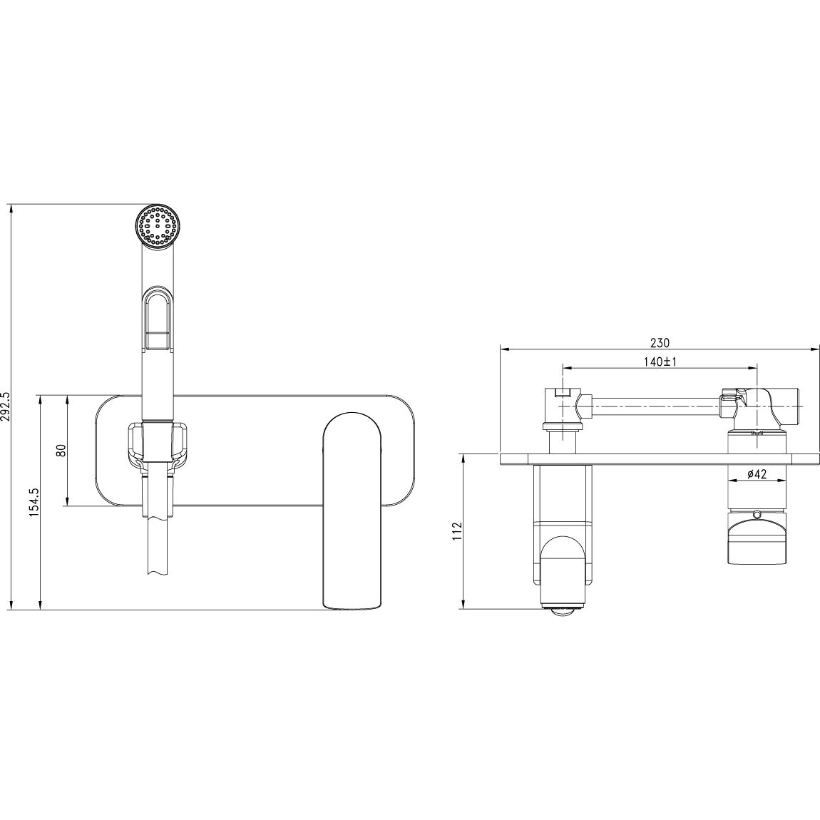 Смеситель с гигиеническим душем встраиваемый Lemark Allegro, LM5919CW