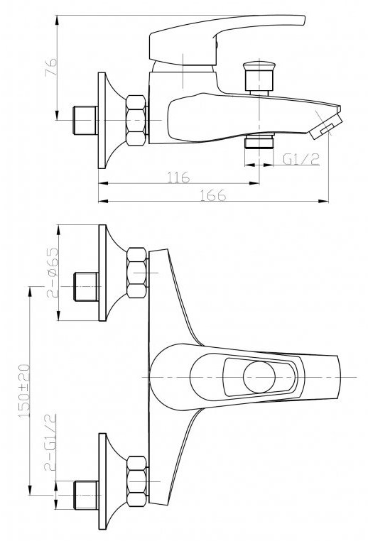 Смеситель для ванны WeltWasser ISAR 503