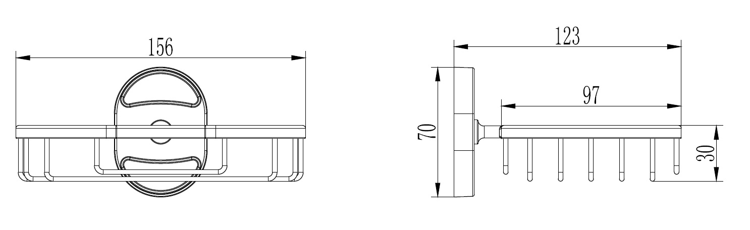 Мыльница металлическая решетка глубокая Ledeme L1902-2