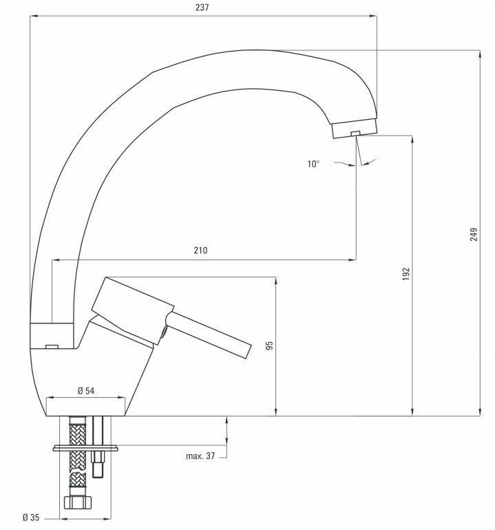 Смеситель для мойки Deante Aster, BCA_066M