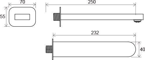 Излив Ravak Chrome CR 027.00, X07P113