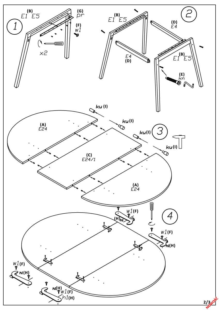 Стол обеденный Halmar Ruben раскладной белый матовый/натуральный, V-PL-RUBEN-ST-BIALY
