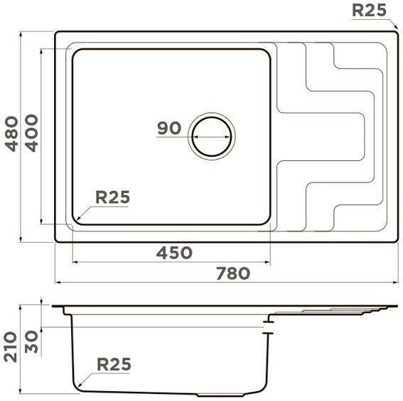 Мойка Omoikiri Mizu 78-LB-IN, 4973729