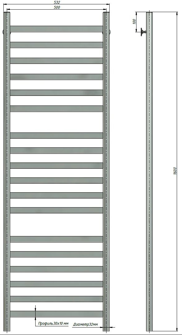 Полотенцесушитель Stinox Maxima Luxe 50x160