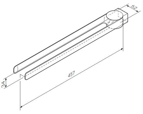 Двойная вешалка-вертушка для полотенец 40 см AM.PM Inspire 2.0, A50A32600