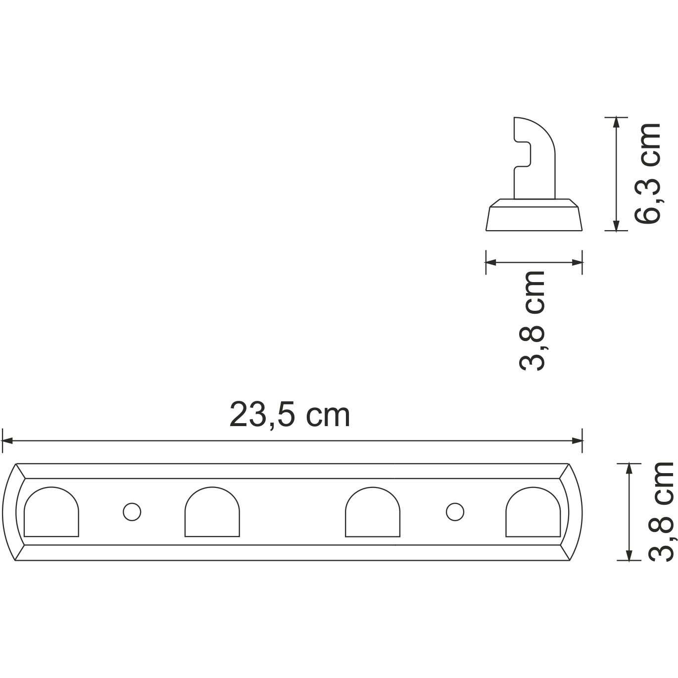 Кронштейн настенный WasserKRAFT Kammel, K-8374WHITE