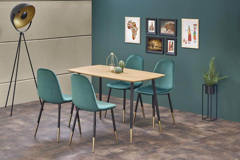 Стол обеденный Halmar Tripolis дуб золотой/черный, V-CH-TRIPOLIS-ST