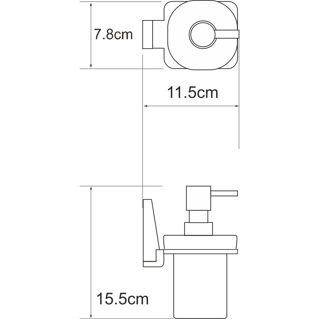 Дозатор для жидкого мыла WasserKRAFT Lopau, K-6099