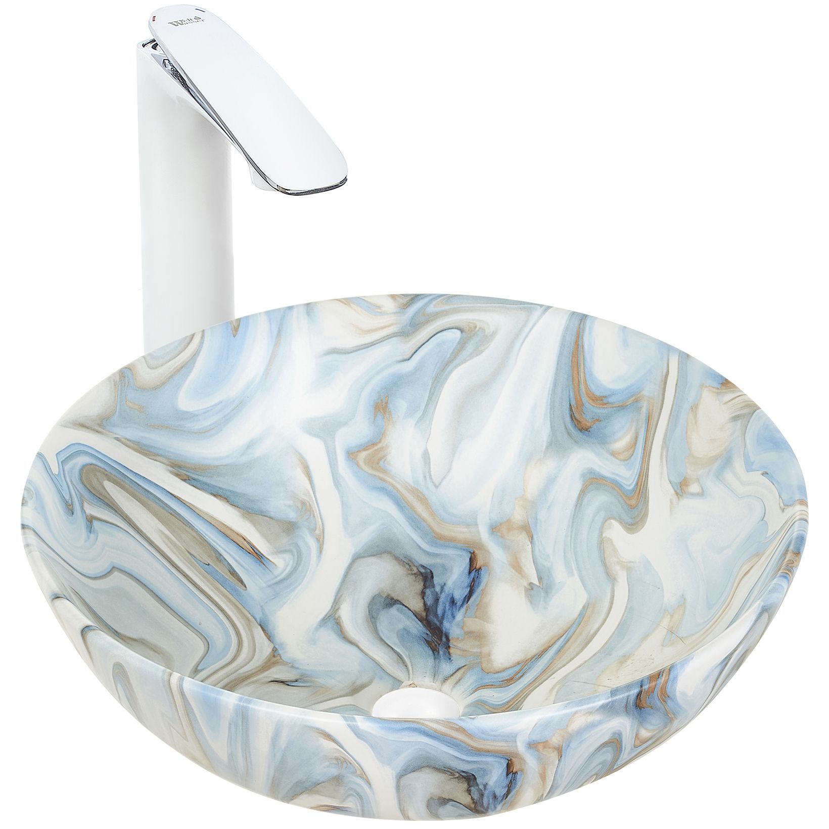 Раковина накладная WeltWasser ELBACH 3003 M814 40x40