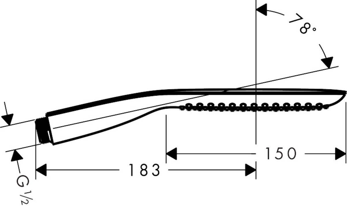 Ручной душ Hansgrohe PuraVida 120 1jet EcoSmart, 28568000