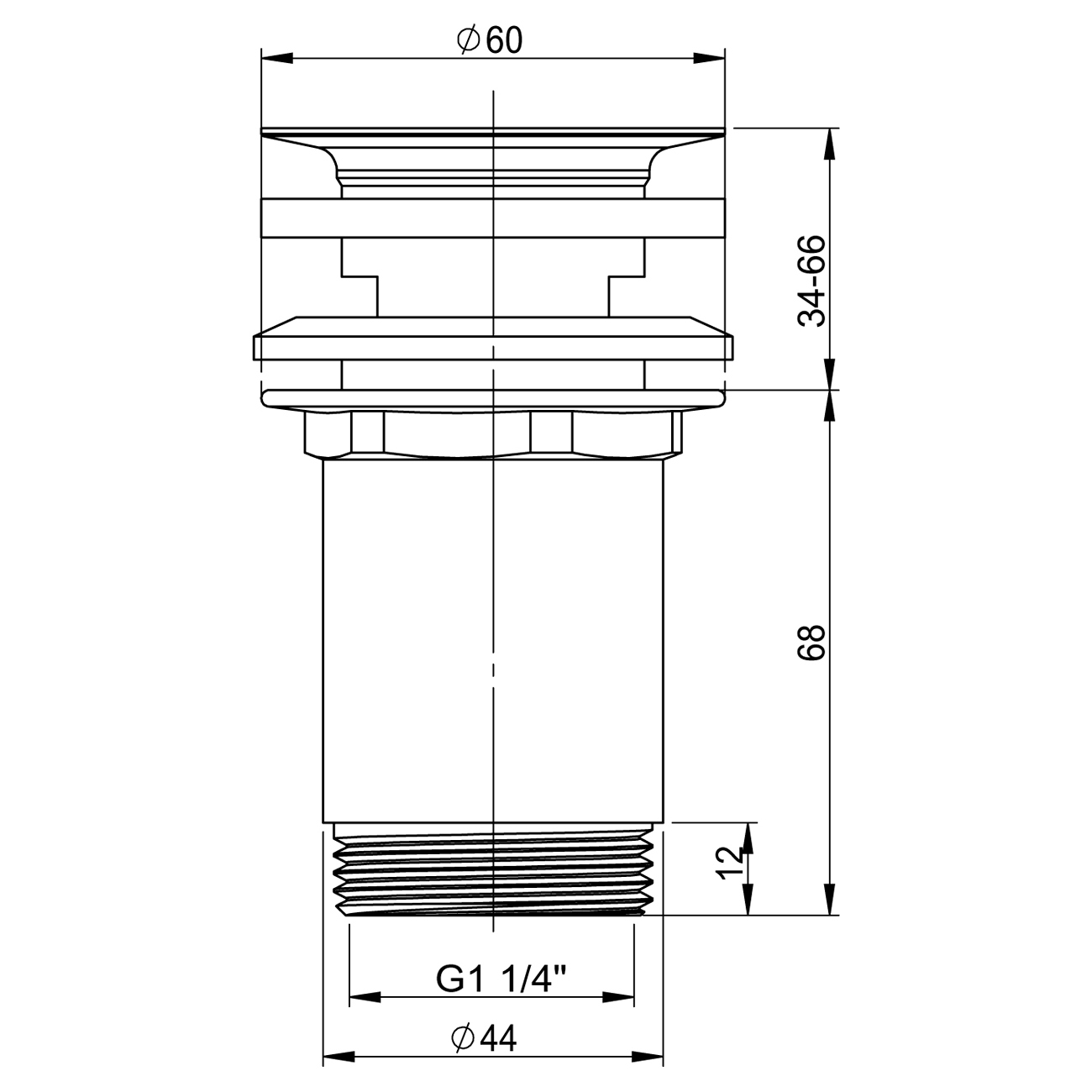 Выпуск для раковины Wellsee Drainage System, 182144000