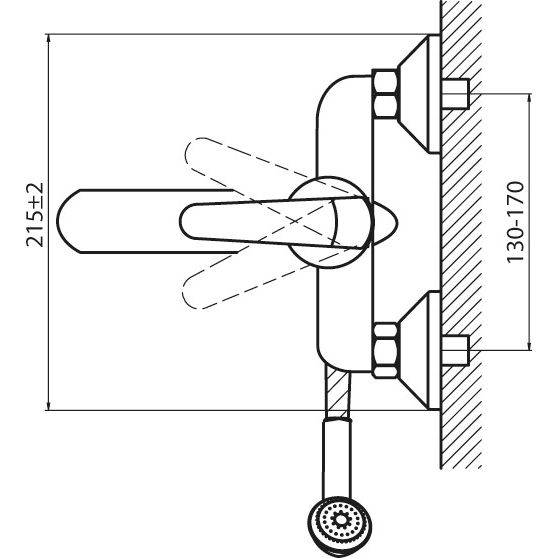Смеситель для ванны с длинным изливом Ahti Satakunta, SK405002